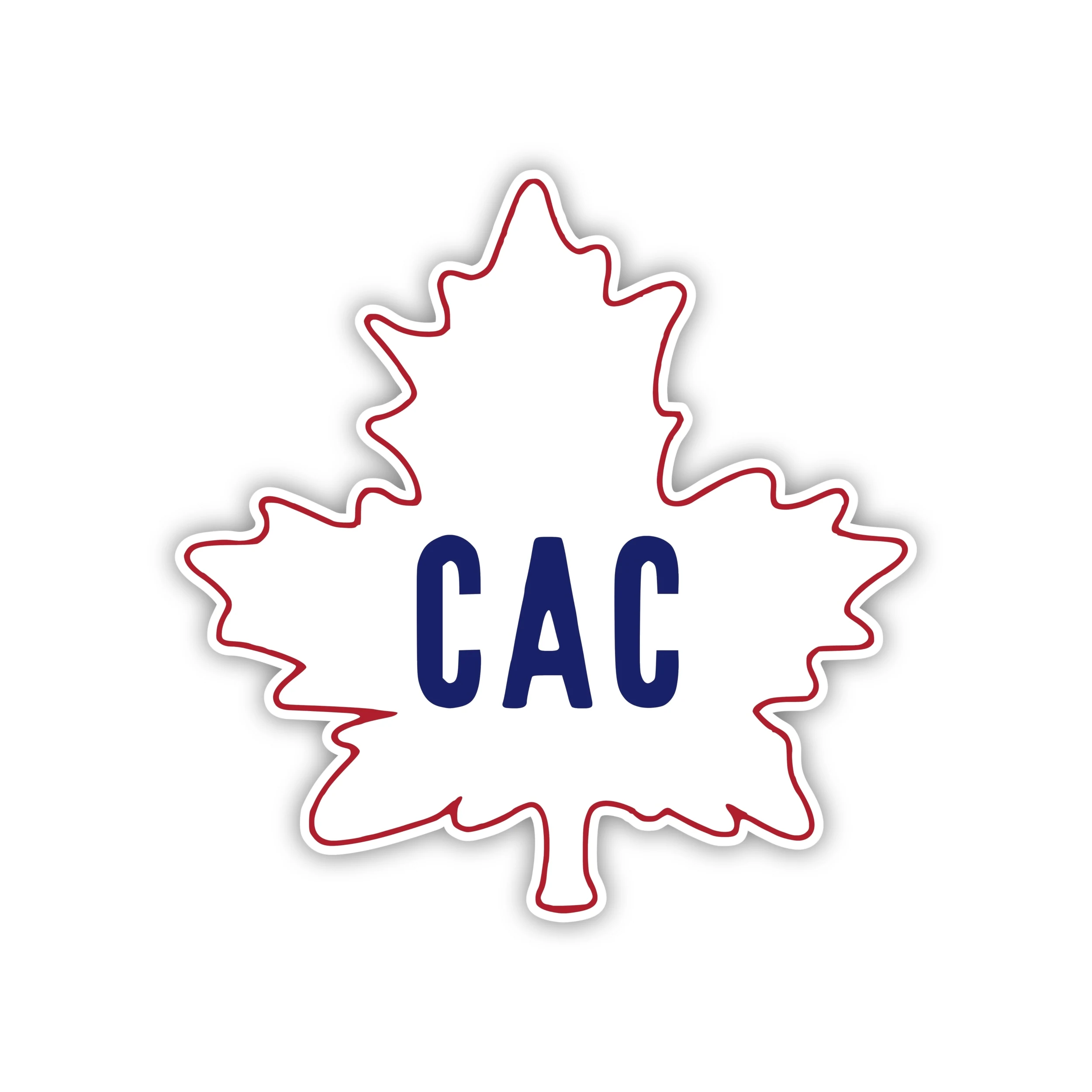 Montreal Canadiens - White Leaf With CAC - Iron On DTF Transfer - Custom Size