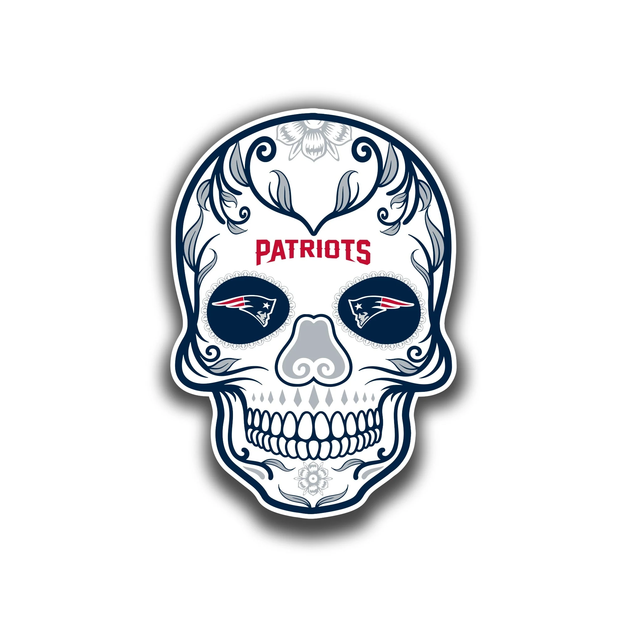 New England Patriots Full Color Vinyl Sticker - Custom Size