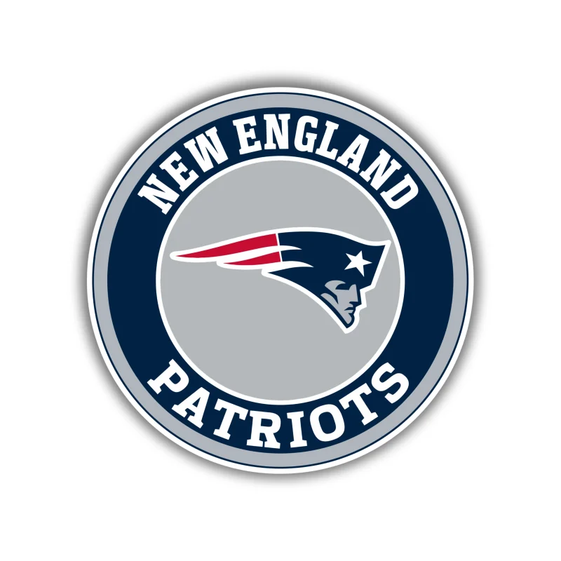 New England Patriots Full Color Vinyl Sticker - Custom Size