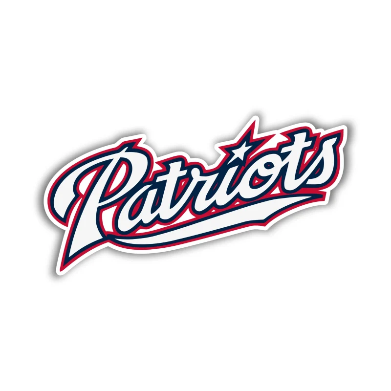 New England Patriots - Red White and Blue Lettering - Iron On DTF Transfer - Custom Size
