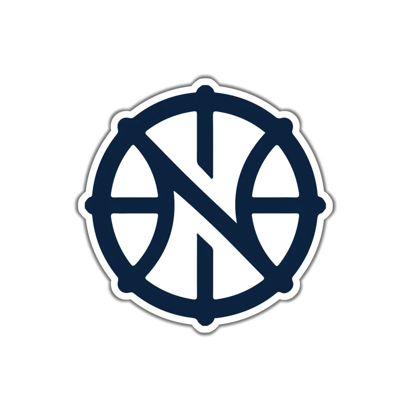New Orleans Pelicans - Circle With N - Temporary Tattoo
