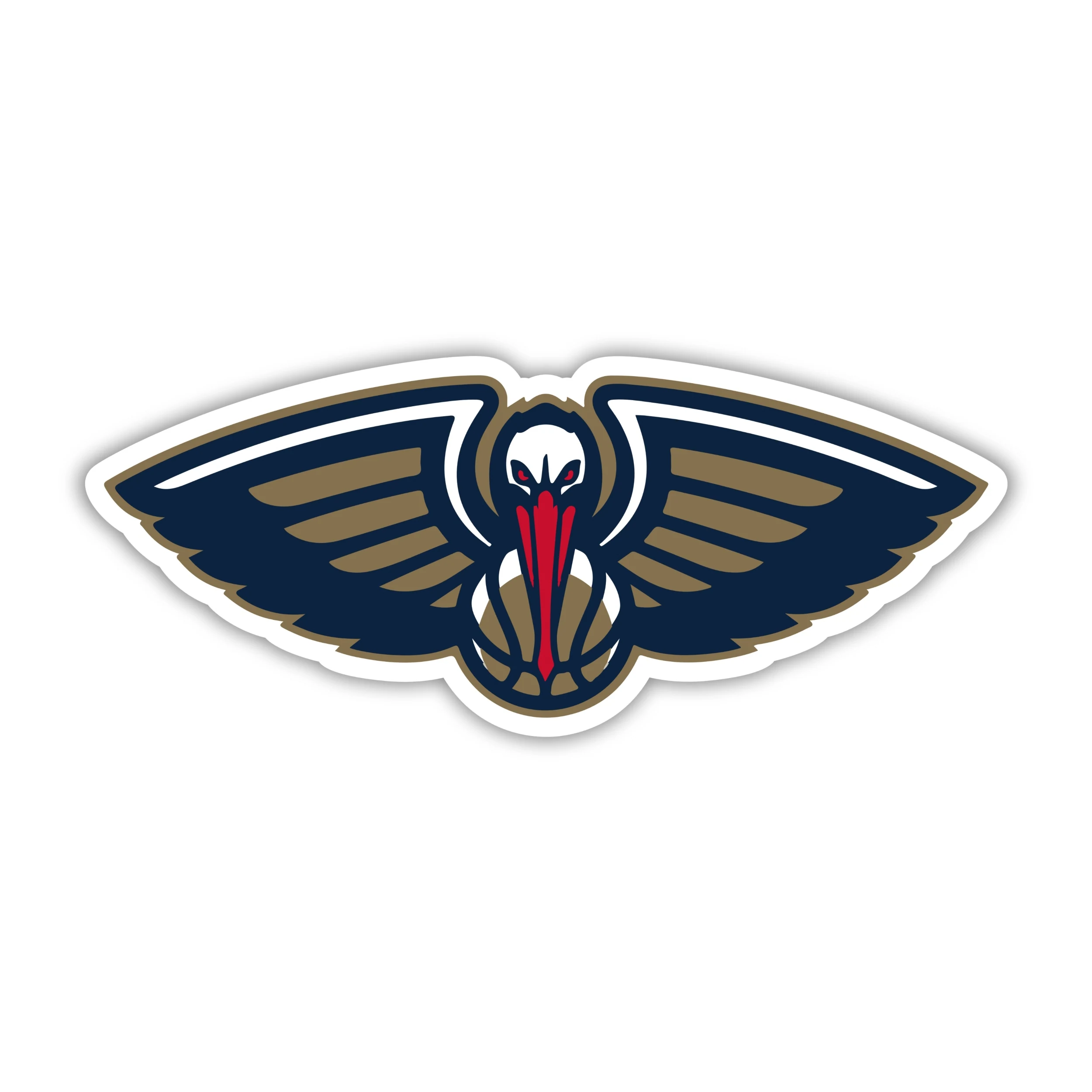 New Orleans Pelicans - Pelican With Basketball - Iron On DTF Transfer - Custom Size