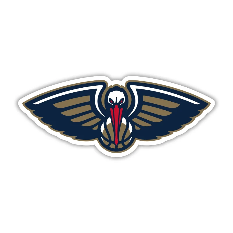 New Orleans Pelicans - Pelican With Basketball - Temporary Tattoo