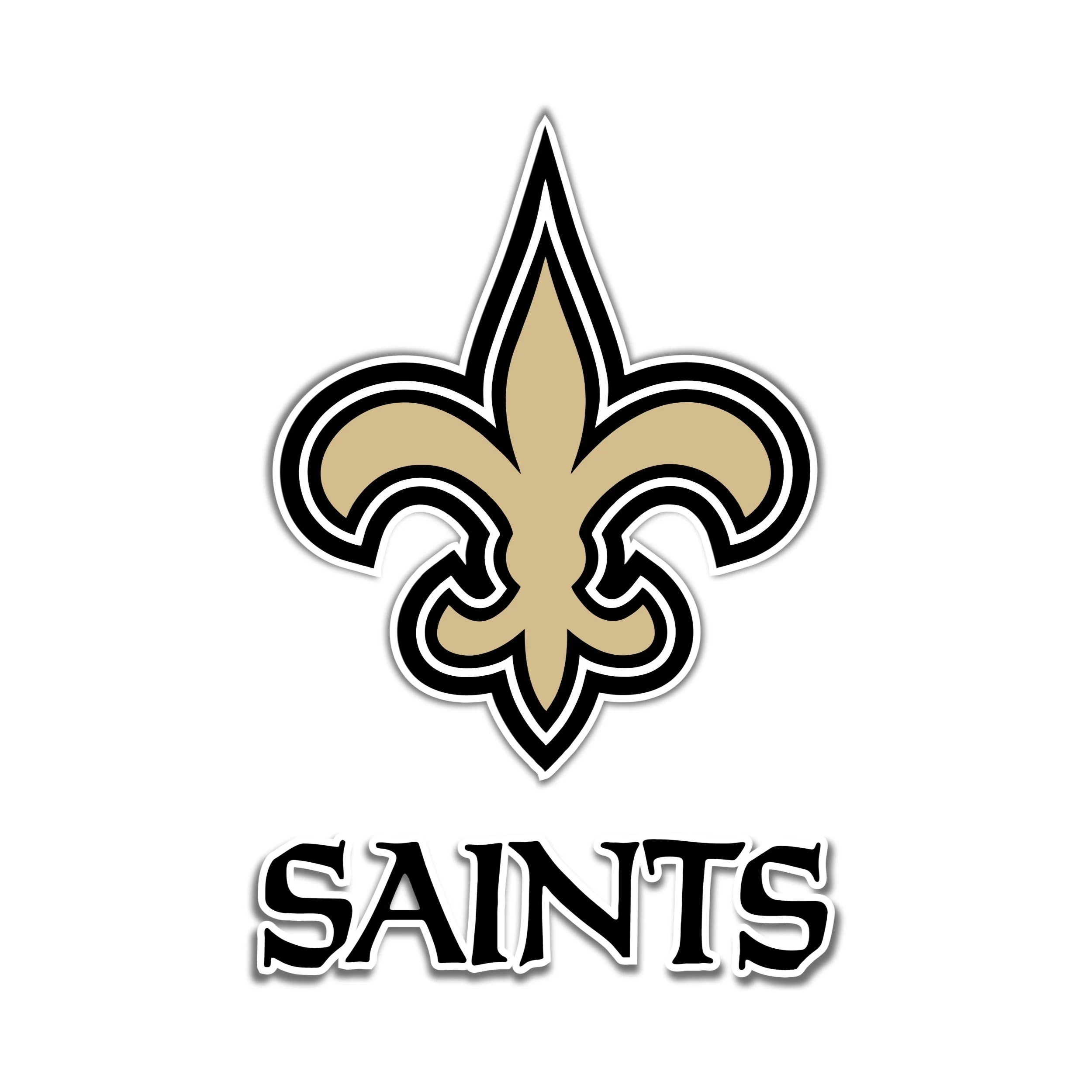 New Orleans Saints Full Color Vinyl Sticker - Custom Size