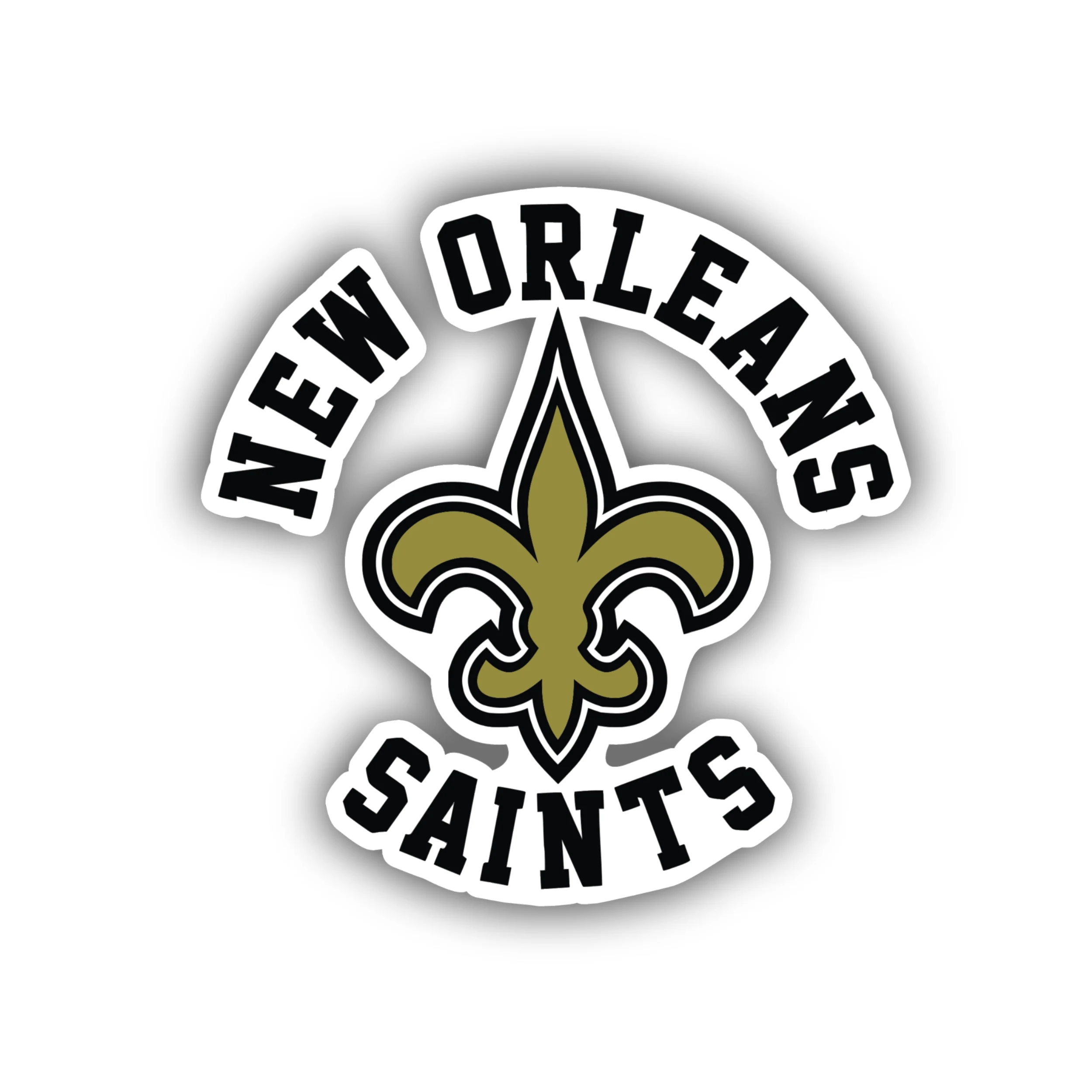 New Orleans Saints - Logo with Lettering - Temporary Tattoo