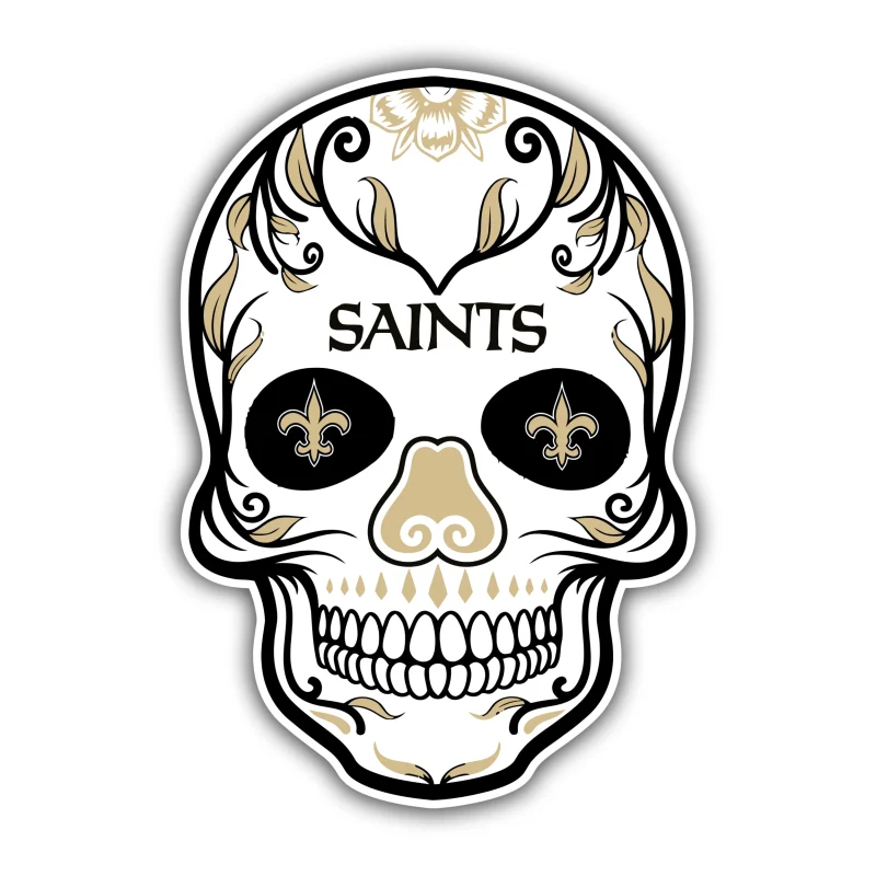 New Orleans Saints - Sugar Skull - Iron On DTF Transfer - Custom Size