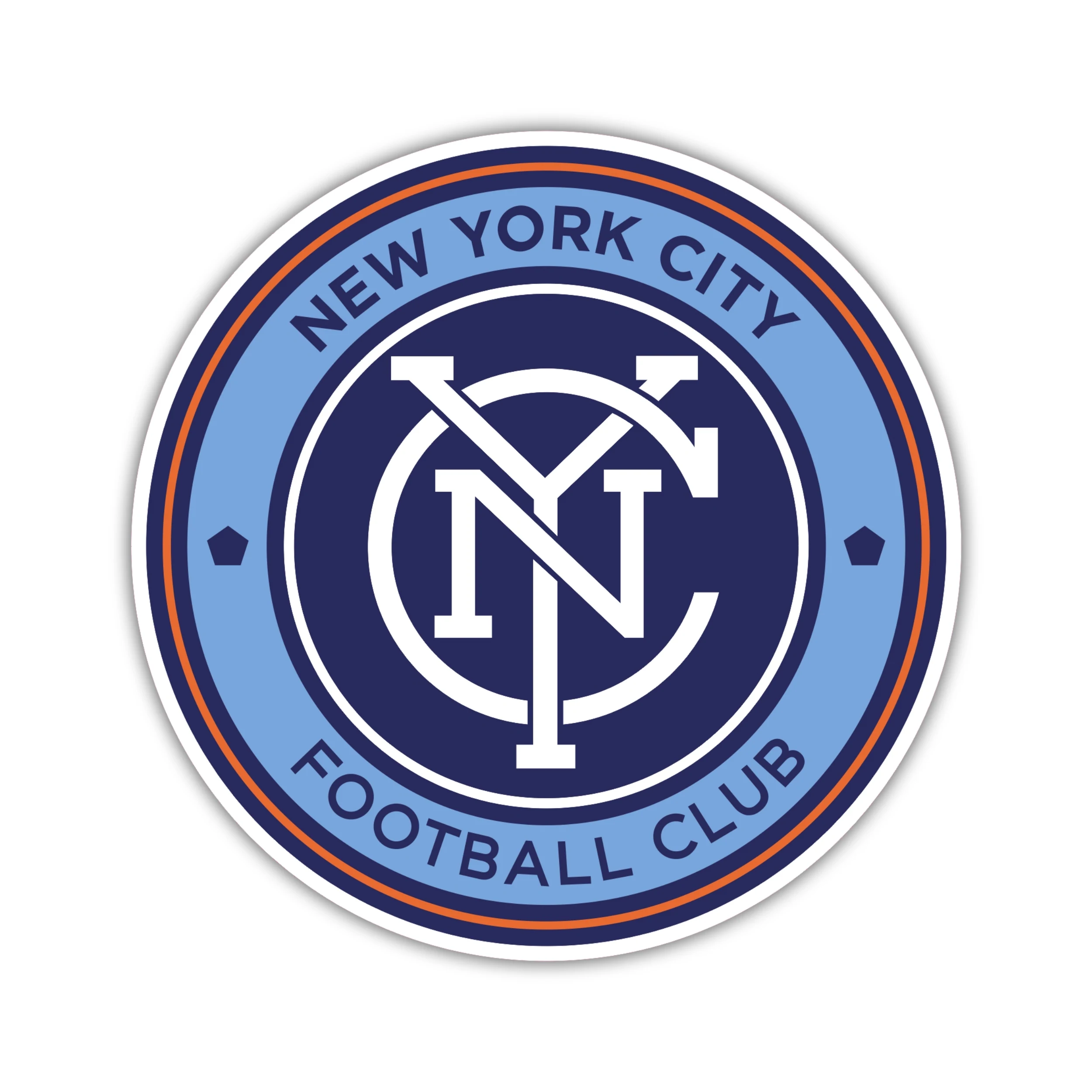 New York City FC - Blue Circle With Name - Iron On DTF Transfer - Custom Size