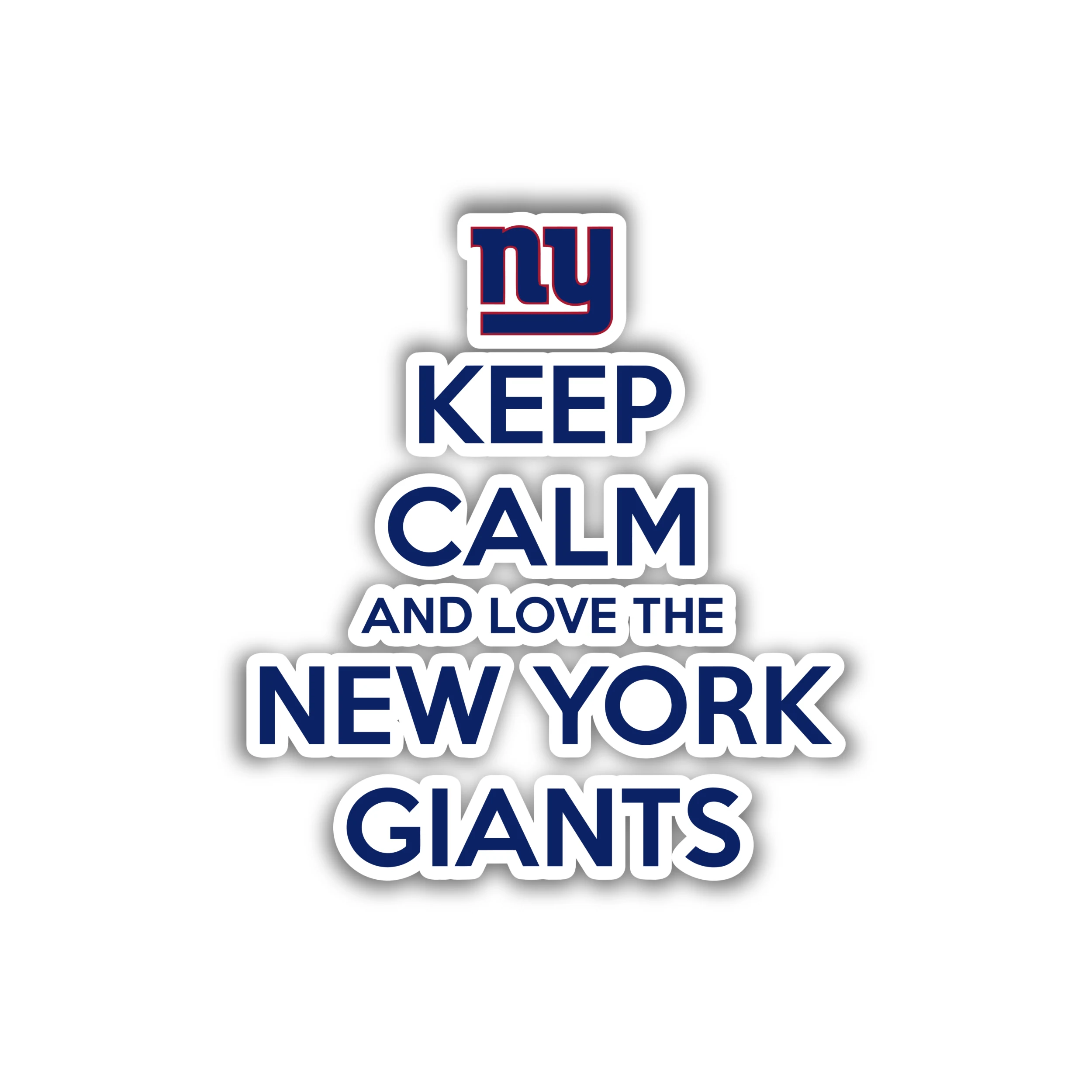 New York Giants - Keep Calm And Love The New York Giants - Iron On DTF Transfer - Custom Size