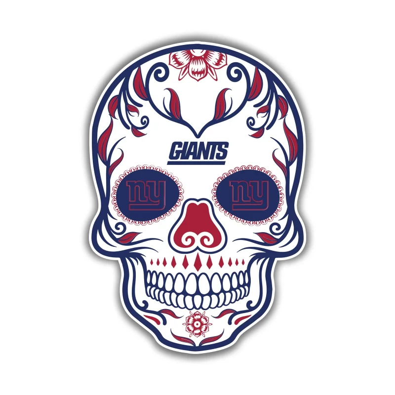 New York Giants - Sugar Skull - Iron On DTF Transfer - Custom Size