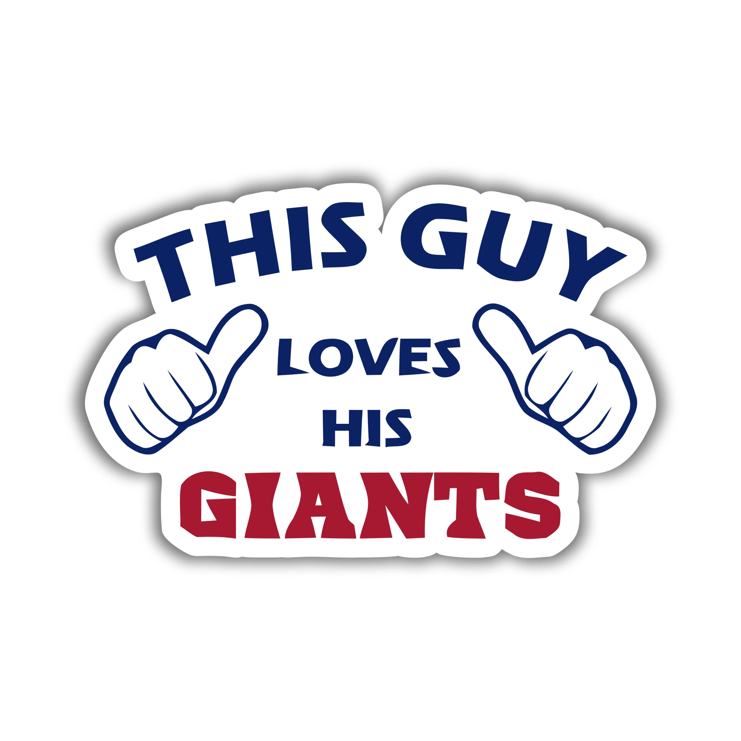 New York Giants - This Guy Loves His Giants - Iron On DTF Transfer - Custom Size