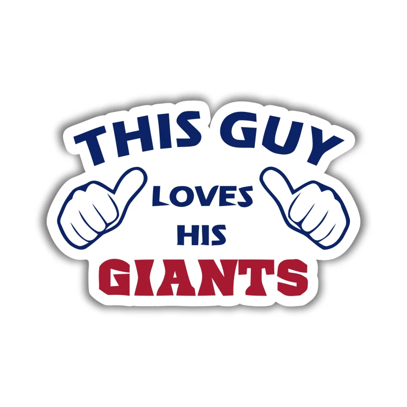 New York Giants - This Guy Loves His Giants - Temporary Tattoo