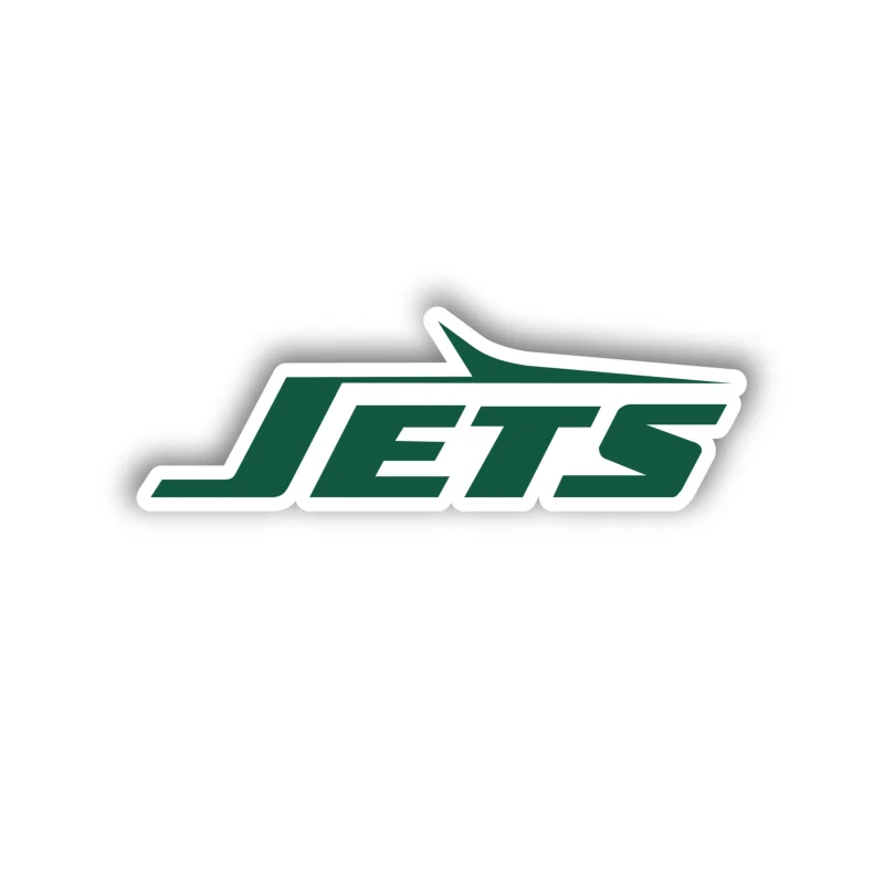 New York Jets - Green Jets - Full Color Vinyl Sticker - Custom Size