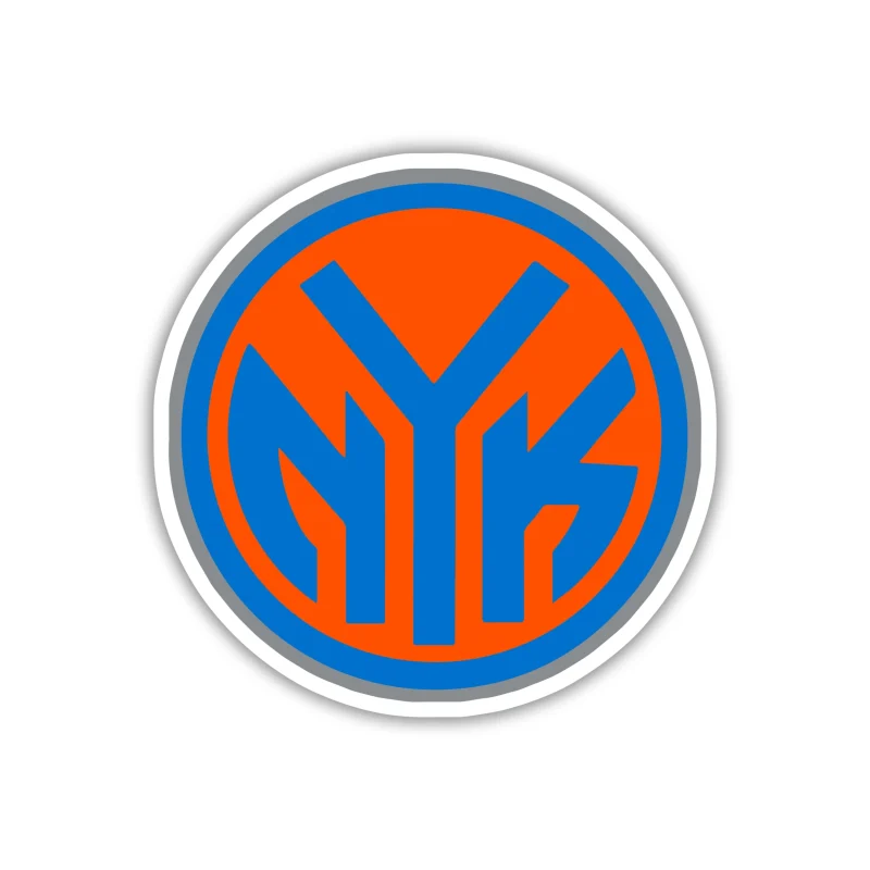 New York Knicks - Orange Circle With NYK - Temporary Tattoo