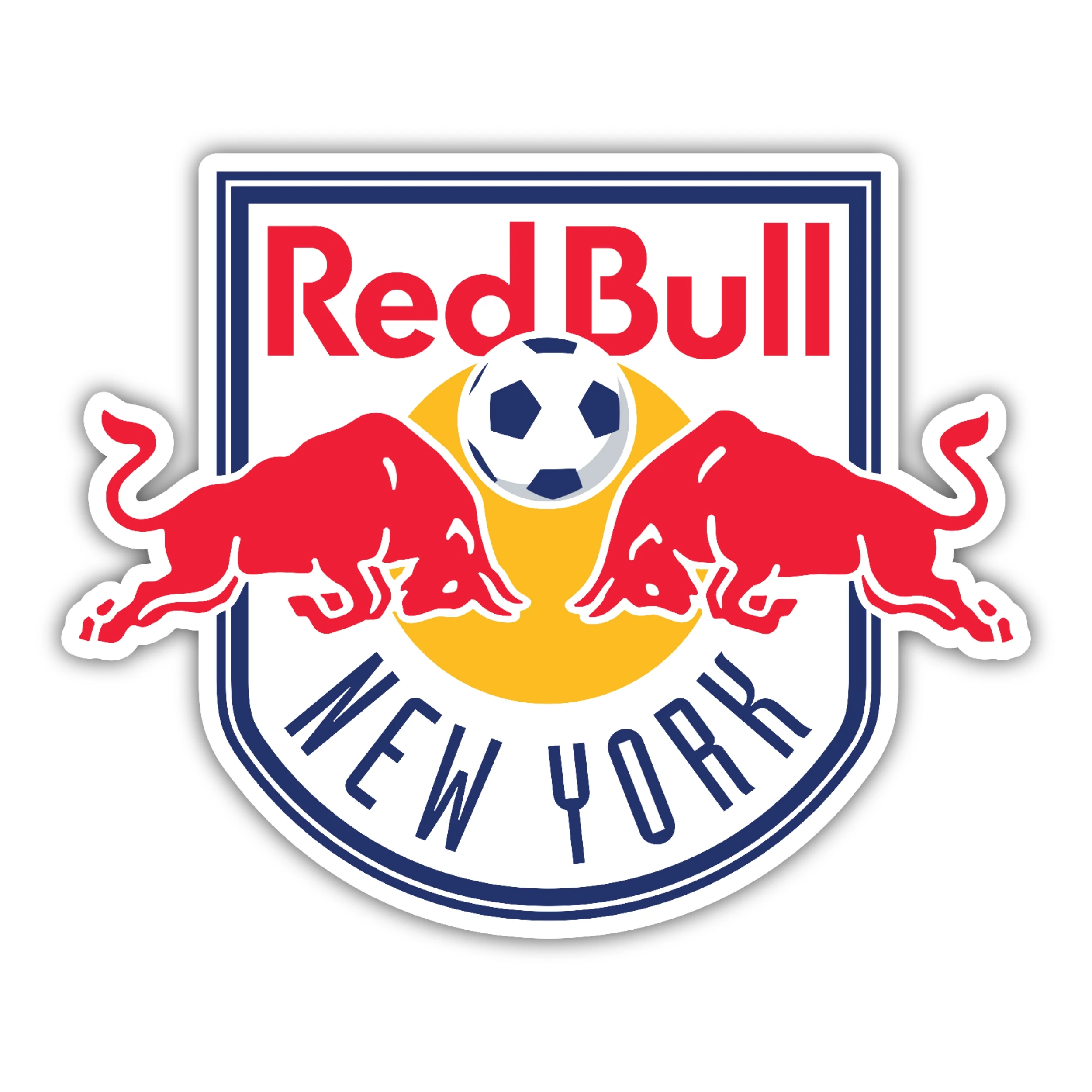 New York Red Bulls - Logo - Full Color Vinyl Sticker - Custom Size