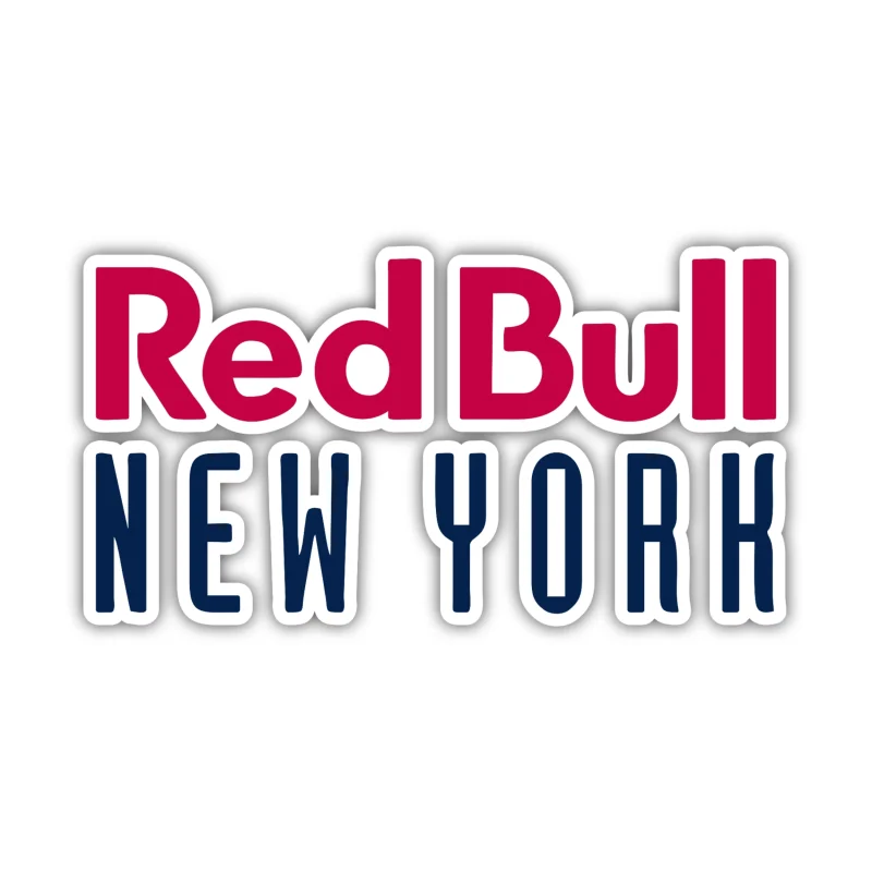 New York Red Bulls - Name - Full Color Vinyl Sticker - Custom Size