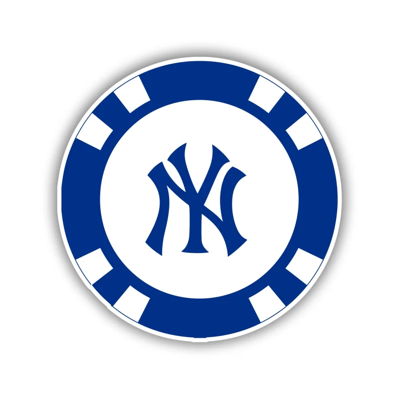New York Yankees - Poker Chip - Iron On DTF Transfer - Custom Size