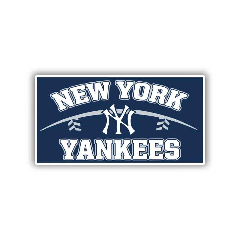 New York Yankees - Rectangle with Name - Iron On DTF Transfer - Custom Size