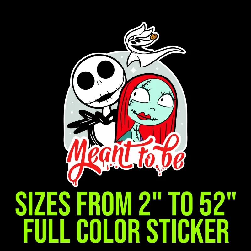 Nightmare Before Christmas Full Color Vinyl Sticker - Custom Size