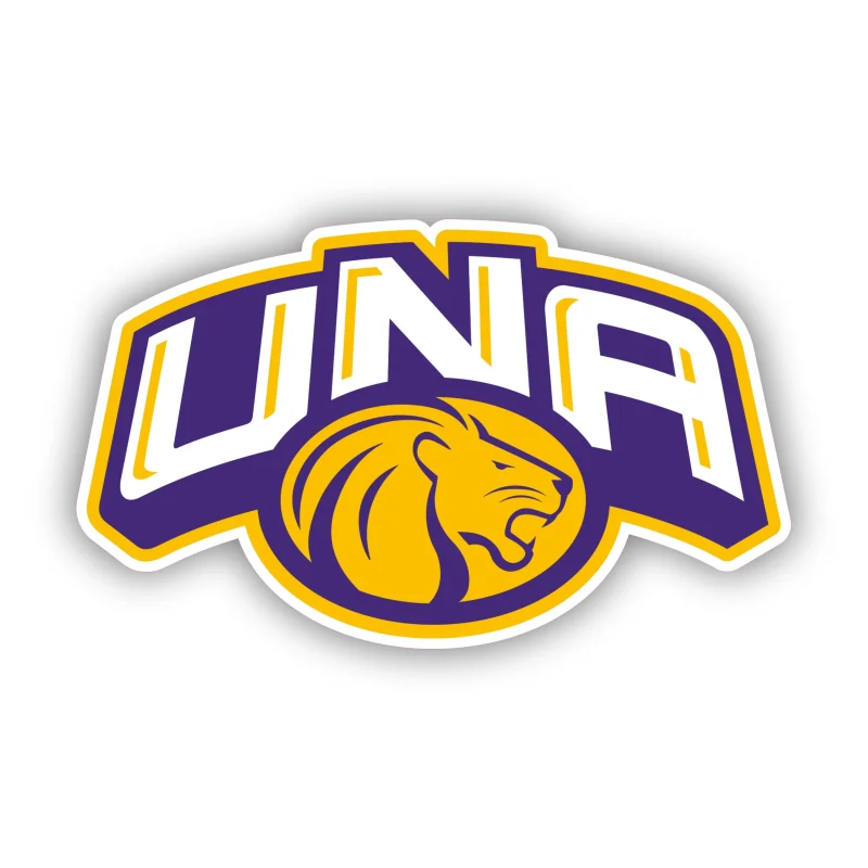 North Alabama Lions - UNA - Full Color Vinyl Decal - Custom Size