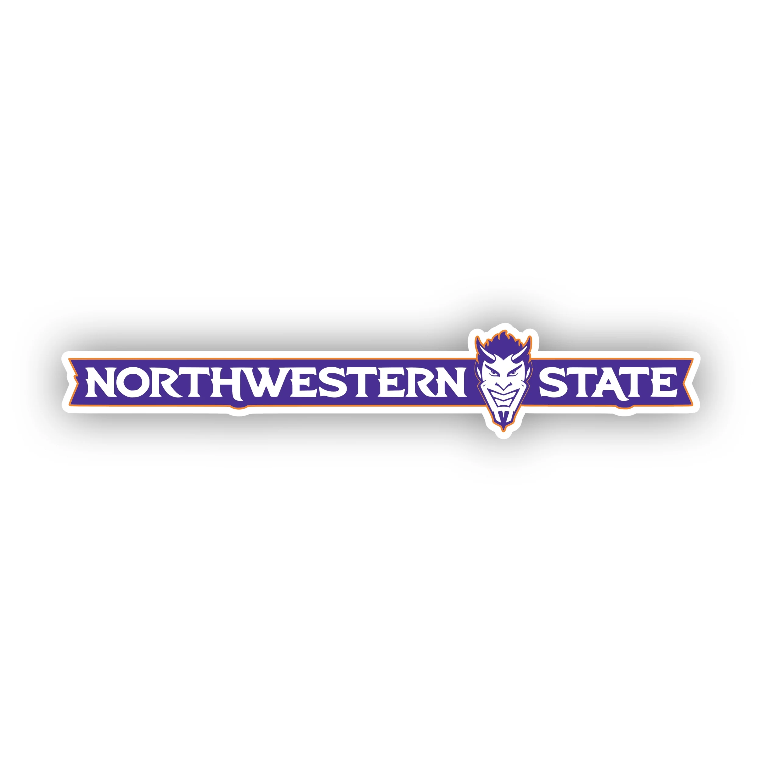 Northwestern State - Name With Head - Full Color Vinyl Decal - Custom Size