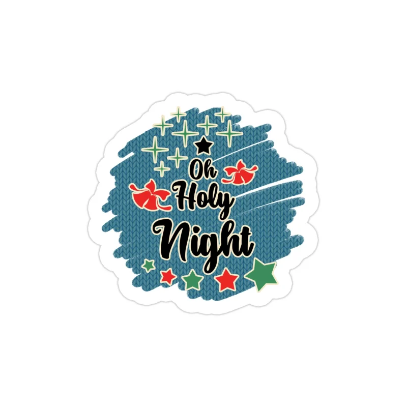 Oh Holy Night Full Color Vinyl Sticker - Custom Size