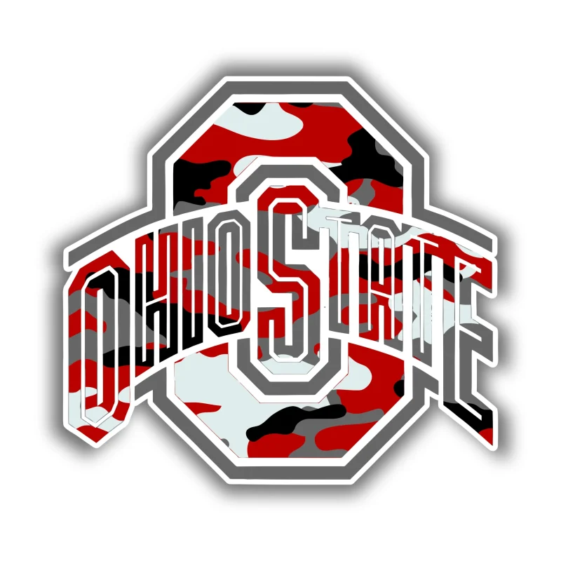 Ohio State Buckeyes - Camouflage - Iron On DTF Transfer - Custom Size