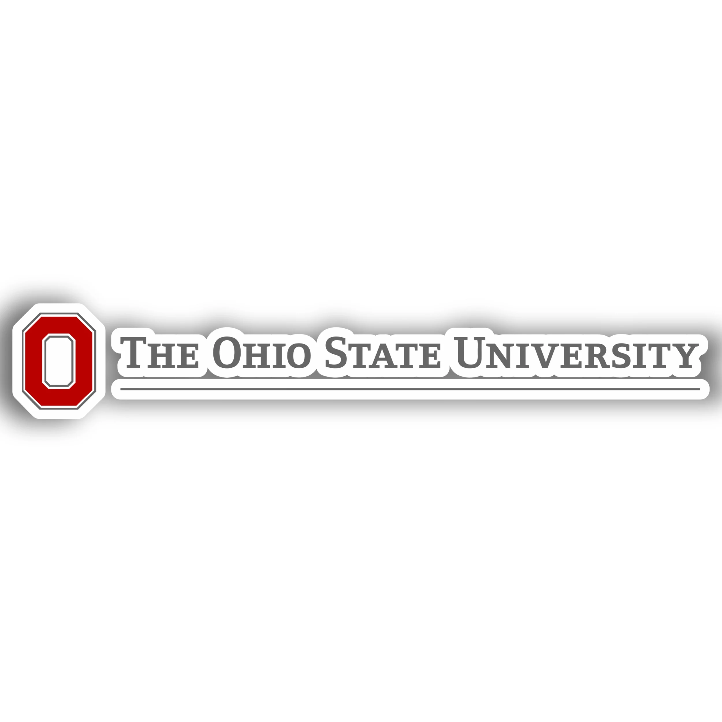 Ohio State Buckeyes - Grey Letters with Red O - Iron On DTF Transfer - Custom Size