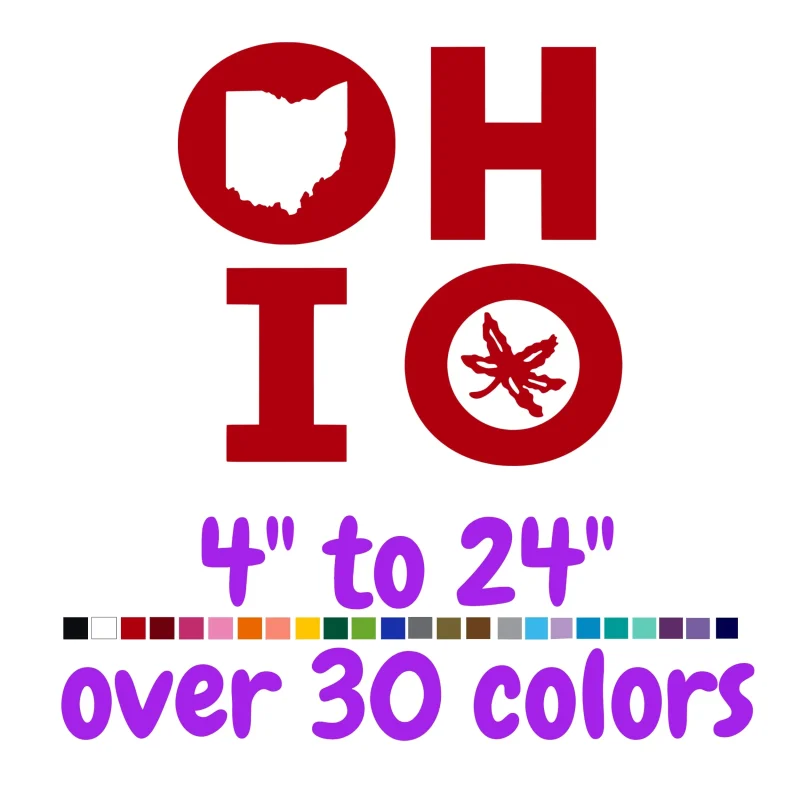 Ohio State Buckeyes Vinyl Decal - Custom Size