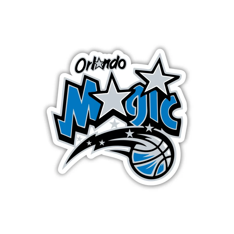 Orlando Magic - Name With Stars And Basketball - Temporary Tattoo