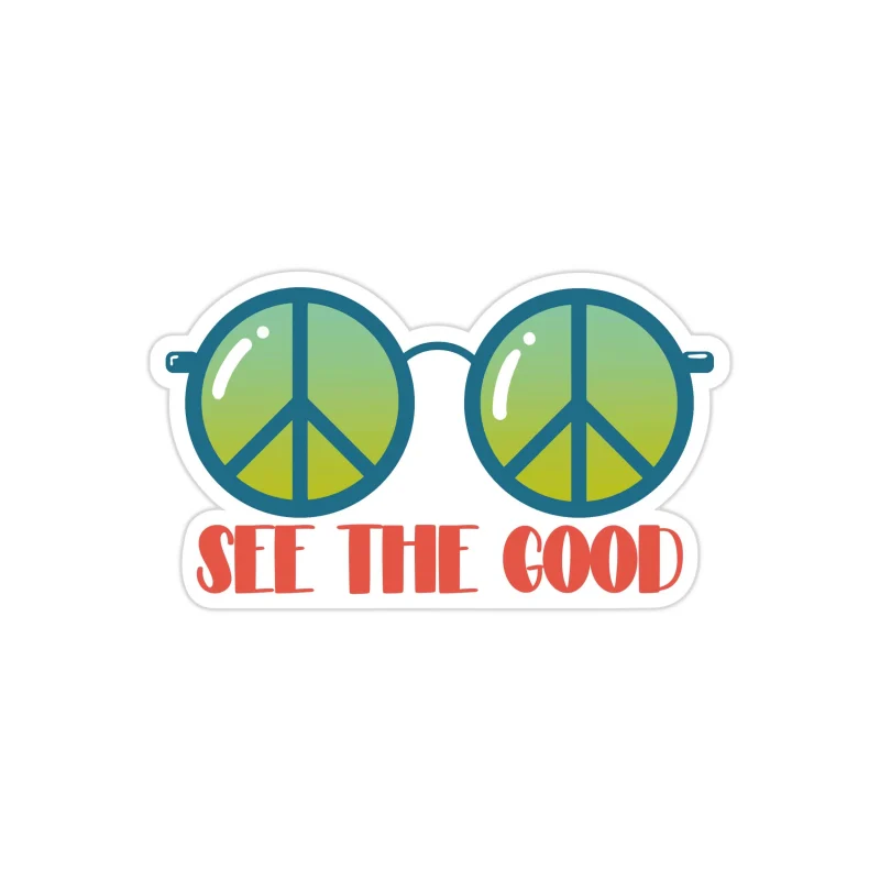 Peace Full Color Vinyl Decal - Custom Size