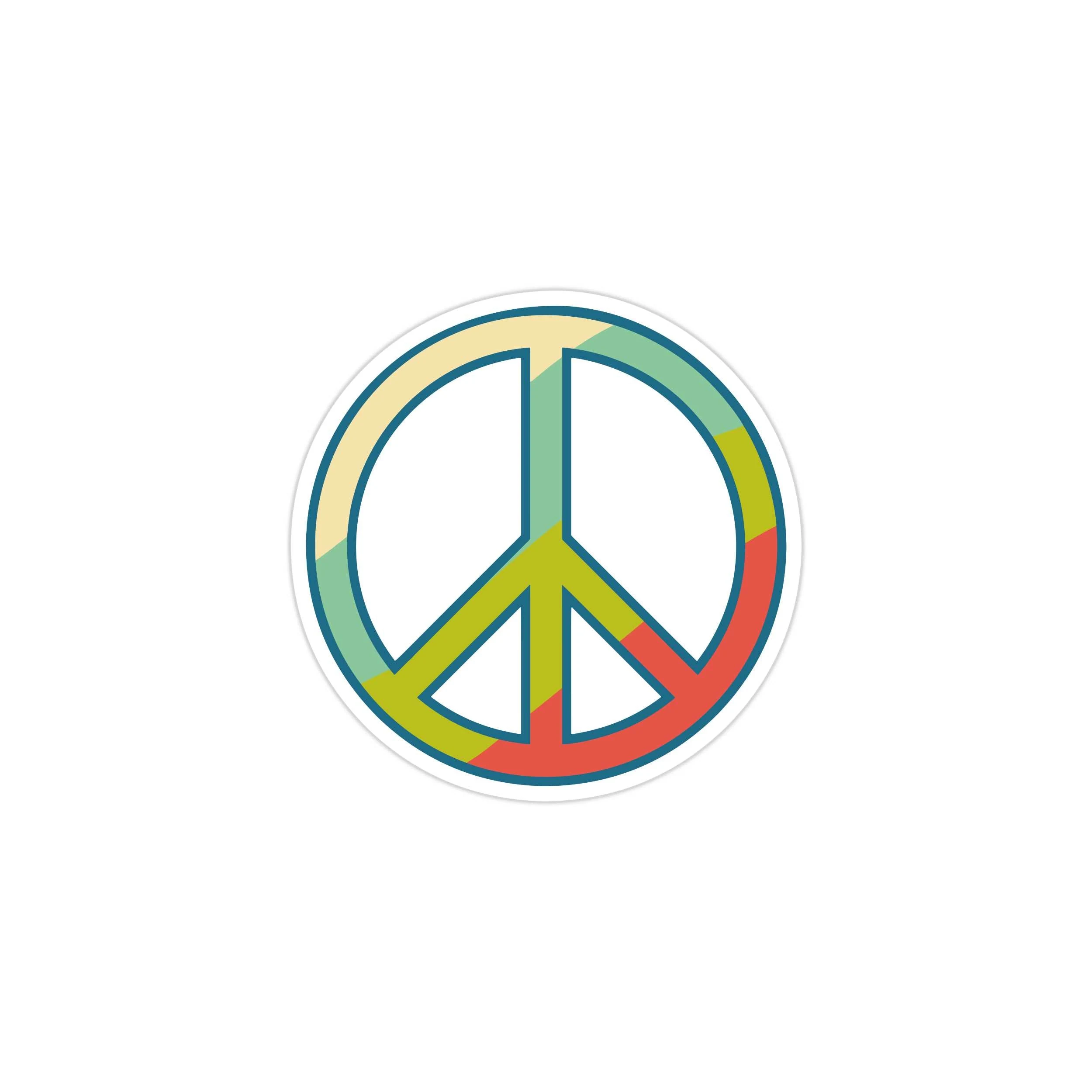 Peace Full Color Vinyl Decal - Custom Size
