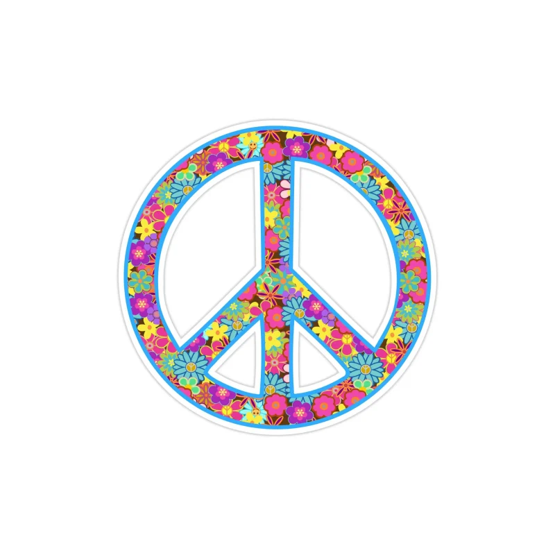 Peace Full Color Vinyl Decal - Custom Size
