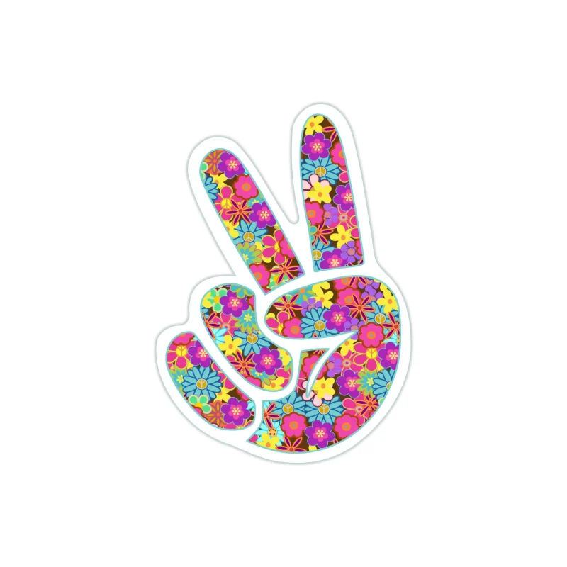 Peace Full Color Vinyl Decal - Custom Size