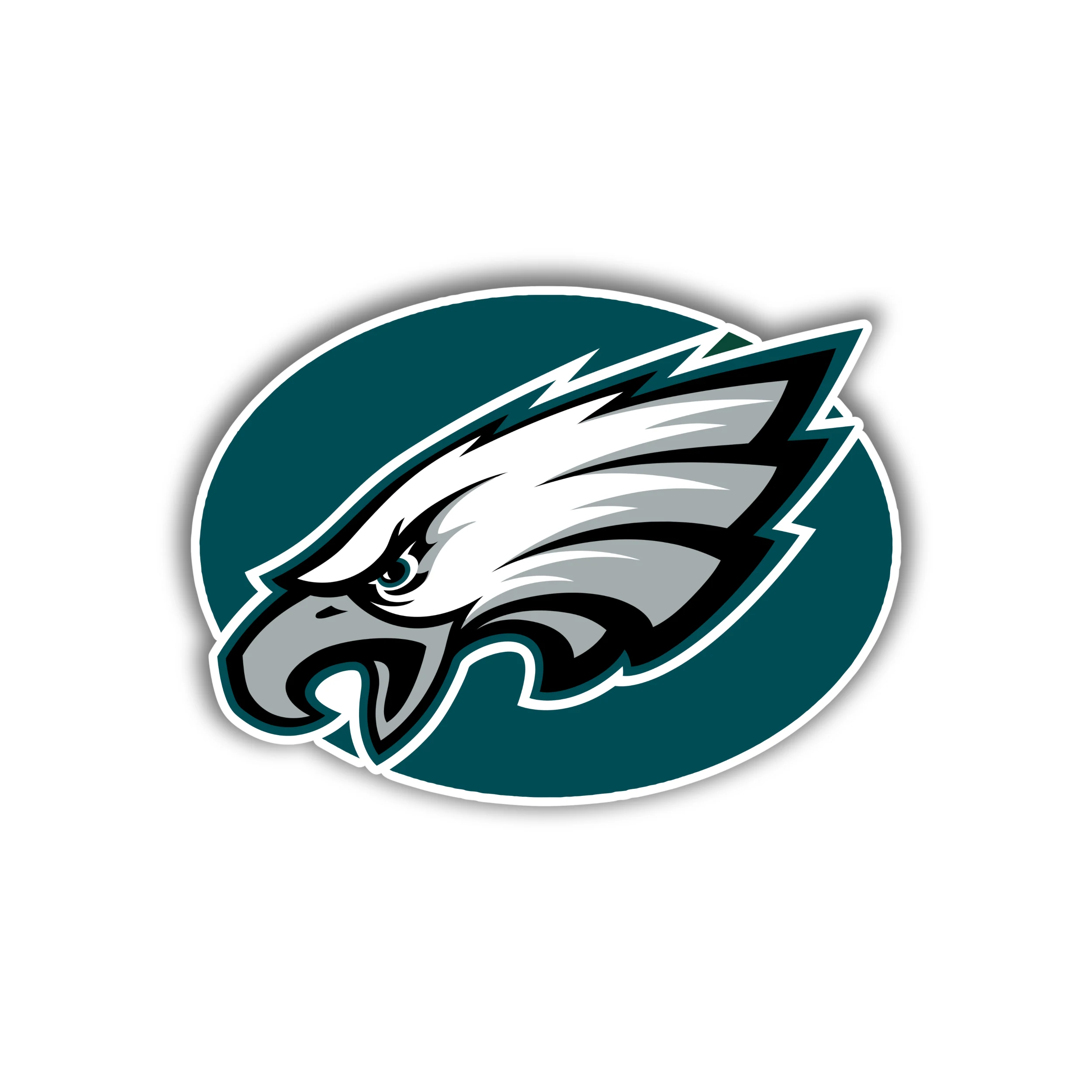 Philadelphia Eagles - Oval With Eagle Head - Temporary Tattoo