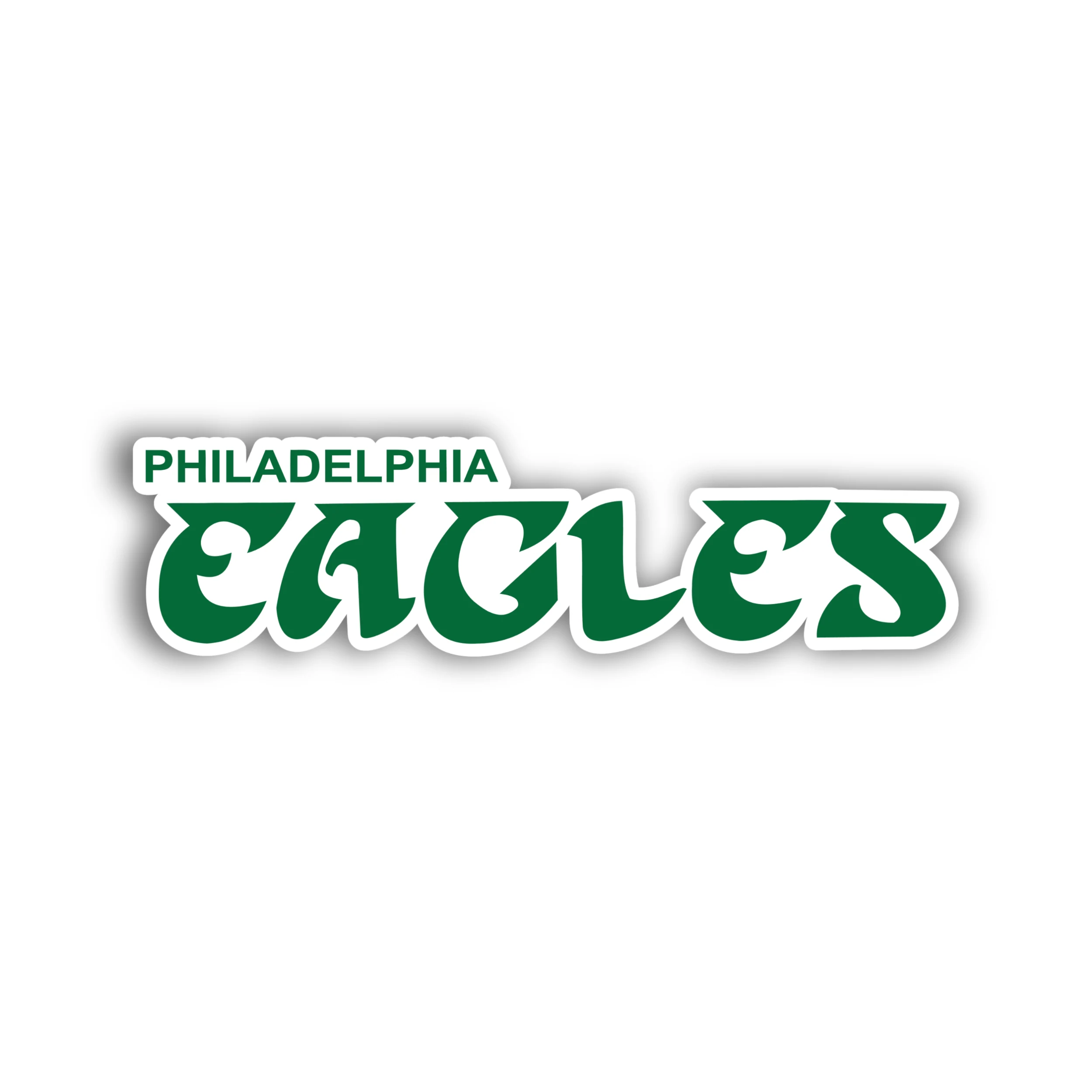 Philadelphia Eagles - Retro Green Name - Temporary Tattoo