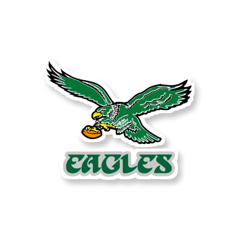 Philadelphia Eagles - Retro Logo - Temporary Tattoo