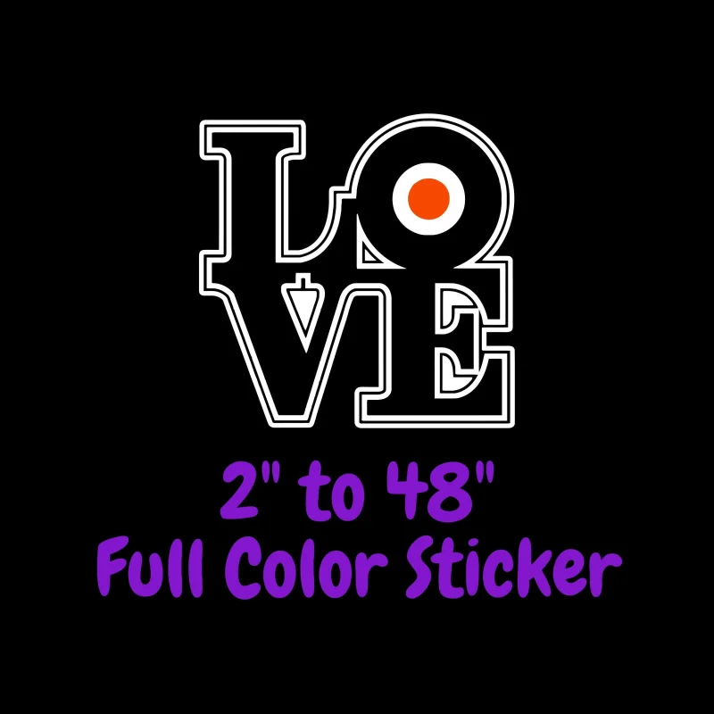 Philadelphia Flyers - Logo - Full Color Vinyl Sticker - Custom Size