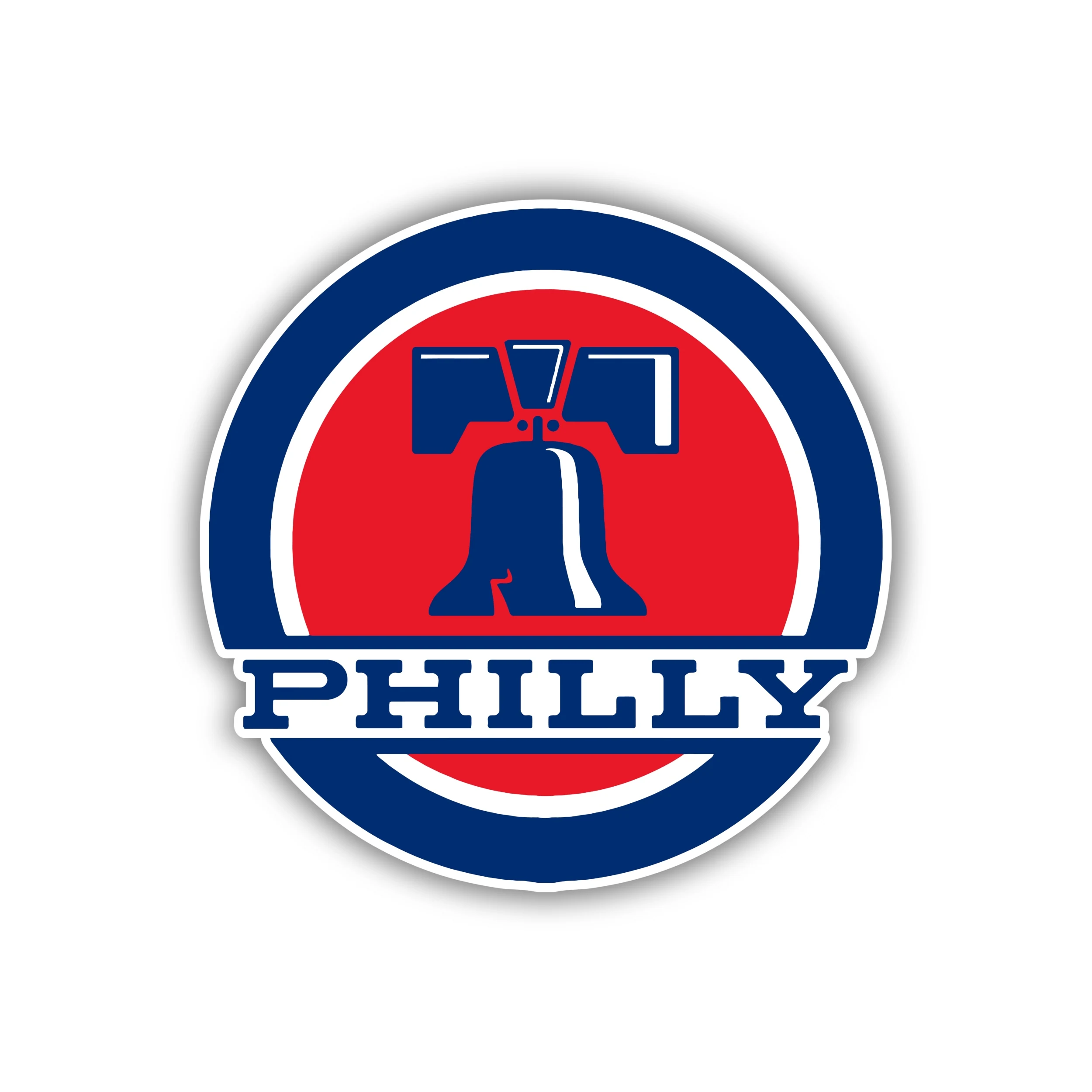Philadelphia Phillies - Circle with Bell - Iron On DTF Transfer - Custom Size