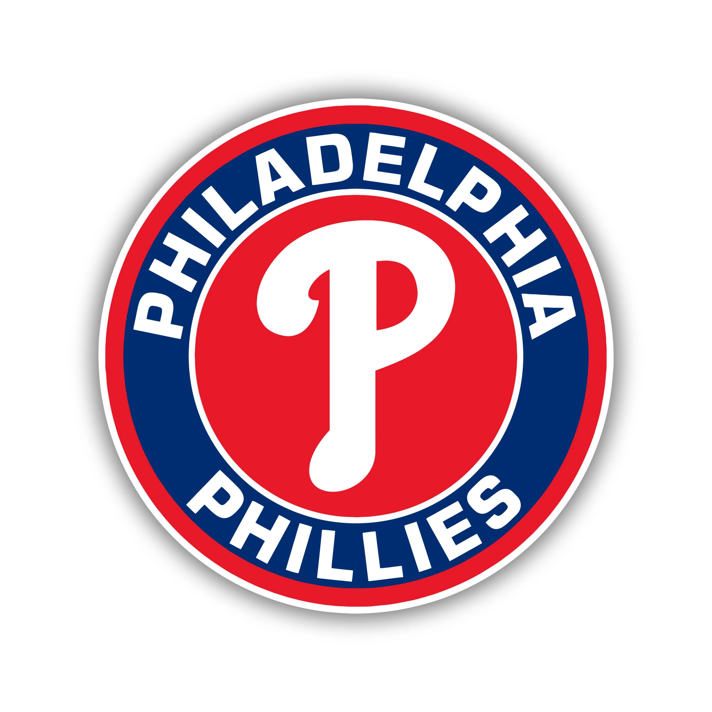 Philadelphia Phillies - Red and Blue Circle with Name - Iron On DTF Transfer - Custom Size