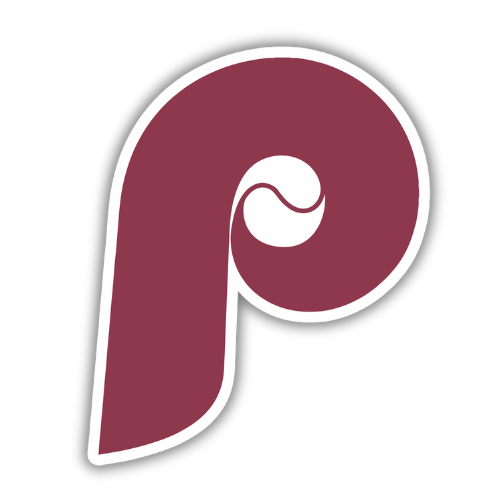 Philadelphia Phillies Retro Logo - Full Color Vinyl Sticker - Custom Size