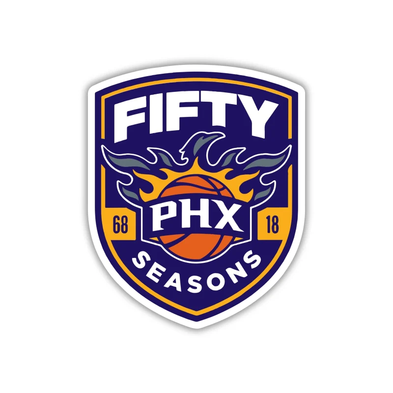 Phoenix Suns - Fifty Seasons - Iron On DTF Transfer - Custom Size