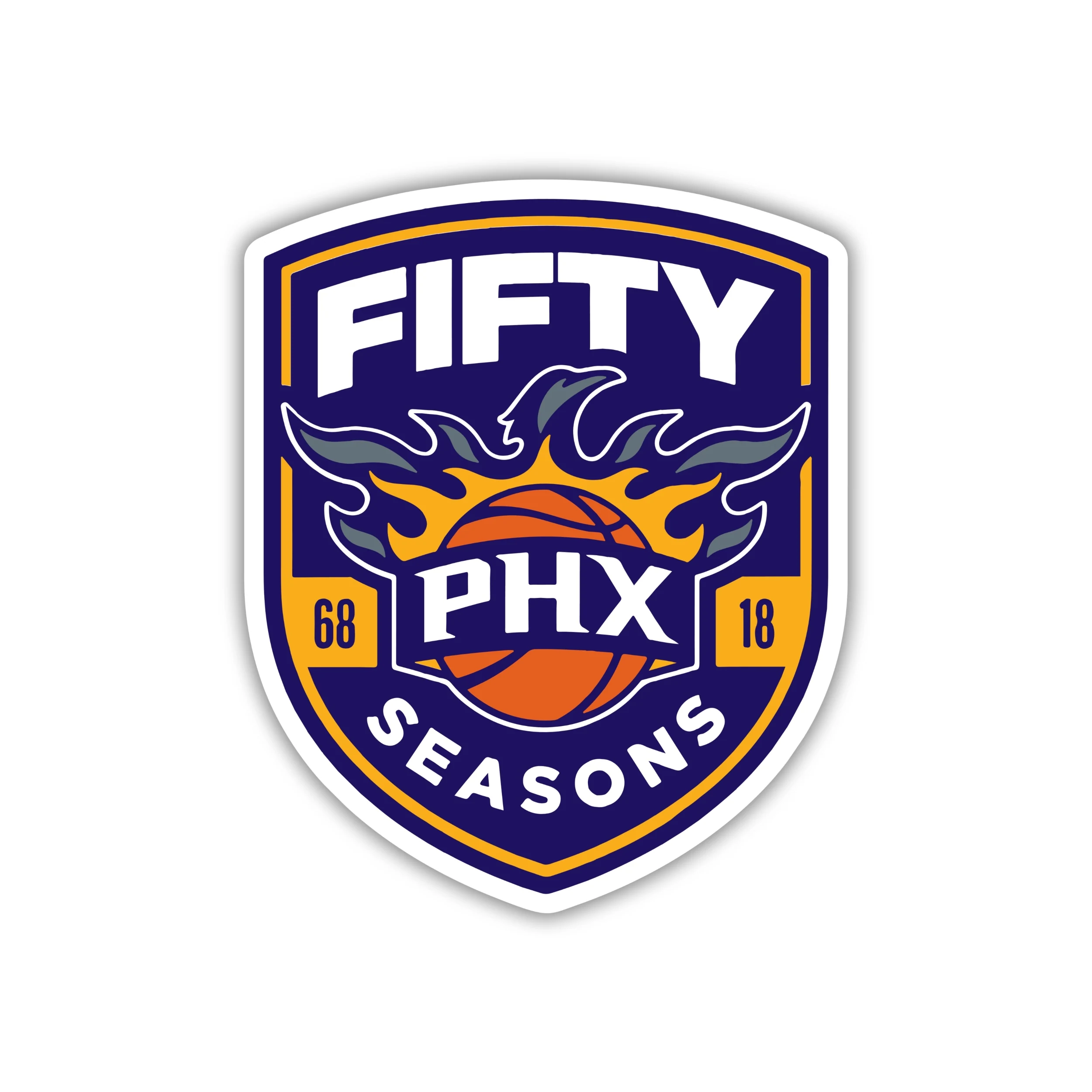 Phoenix Suns - Fifty Seasons - Iron On DTF Transfer - Custom Size