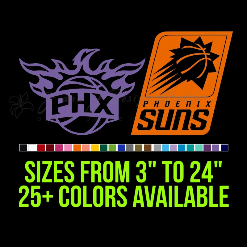 Phoenix Suns Vinyl Decal - Custom Size