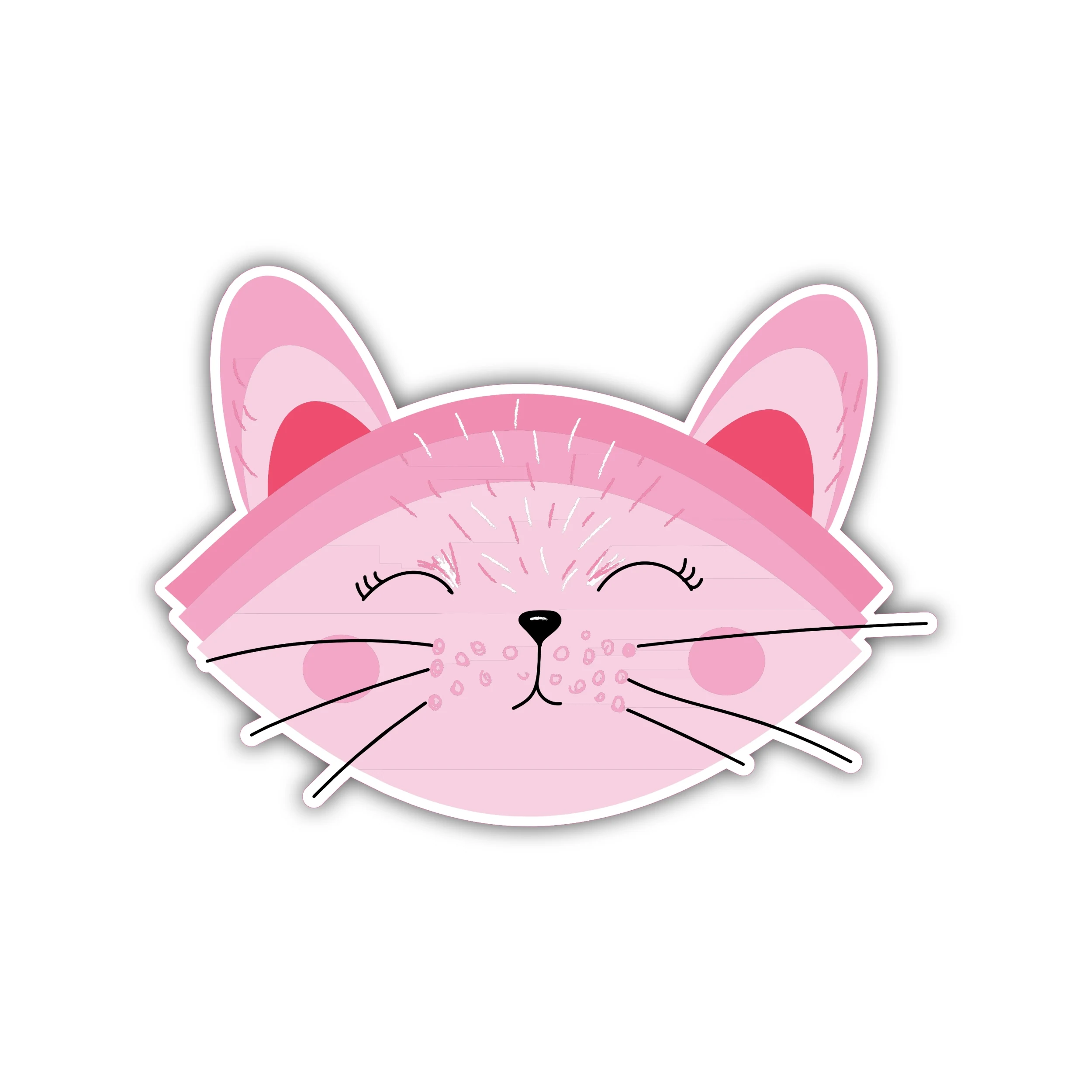 Pink Cat - Iron On DTF Transfer - Custom Size