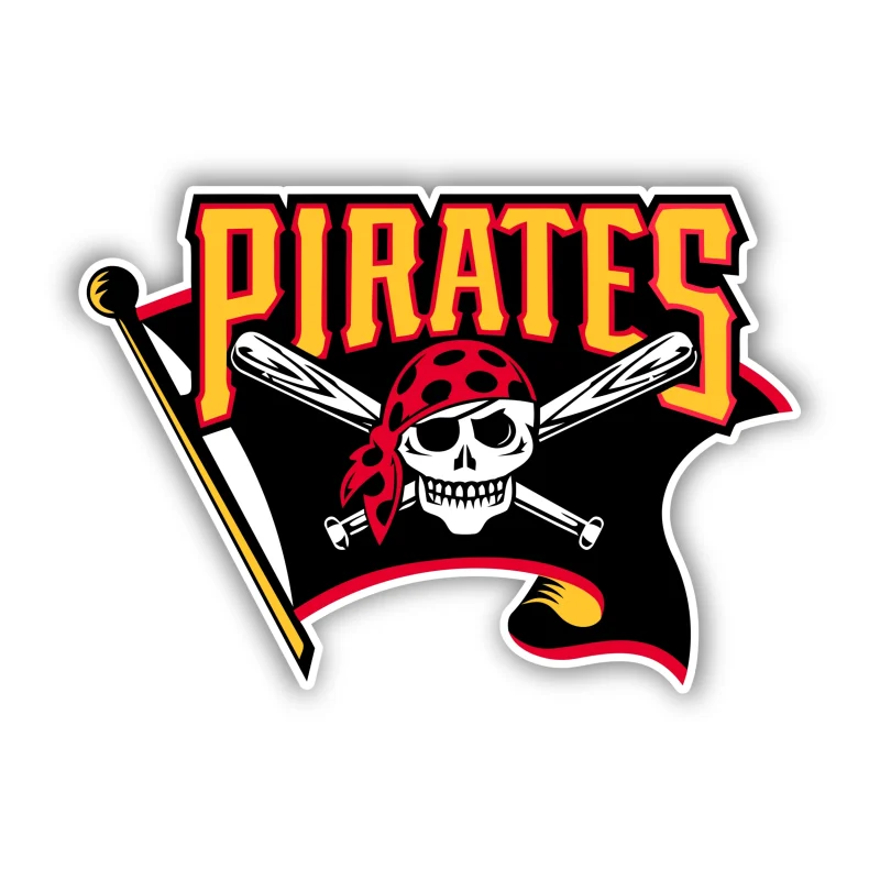 Pittsburgh Pirates - Pirate with Flag - Iron On DTF Transfer - Custom Size