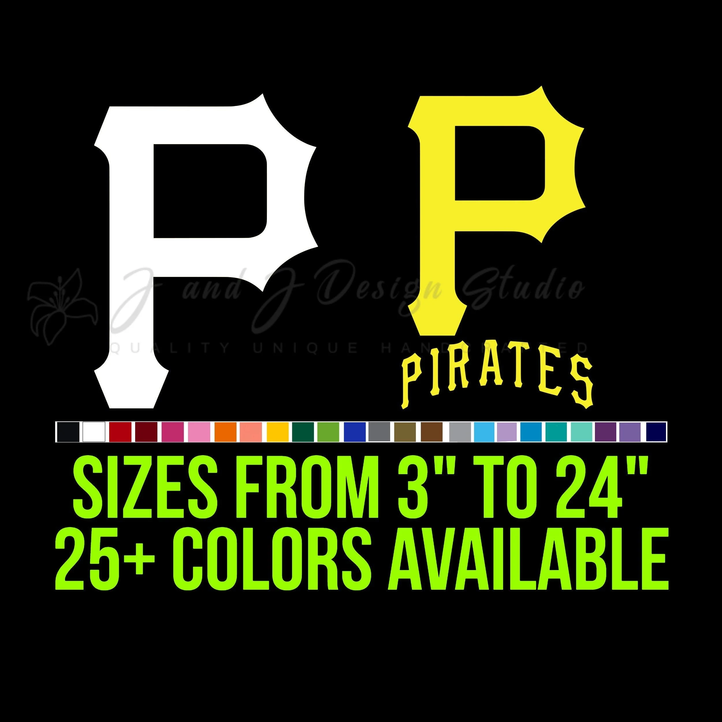 Pittsburgh Pirates Vinyl Decal - Custom Size