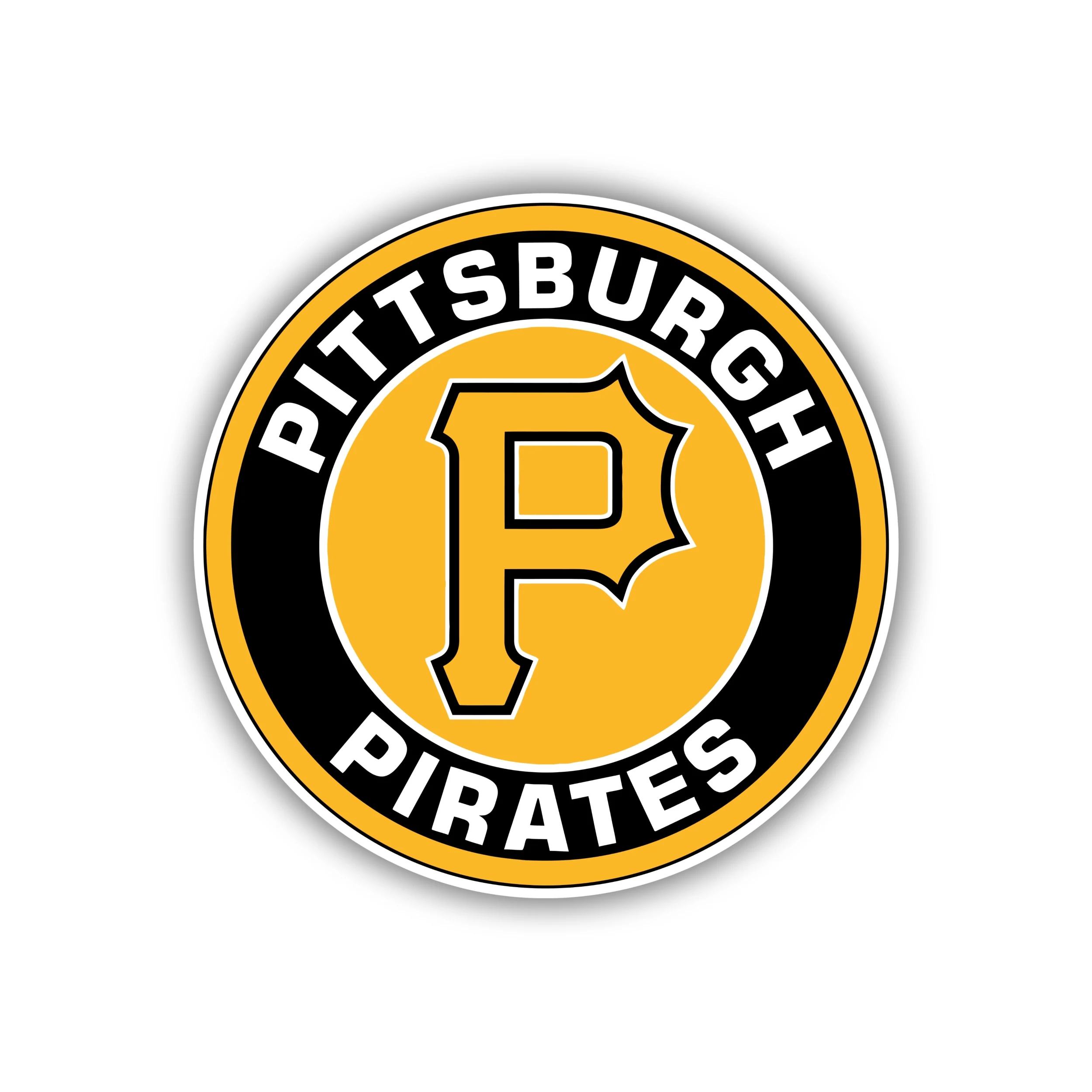 Pittsburgh Pirates - Yellow and Black Circle - Iron On DTF Transfer - Custom Size
