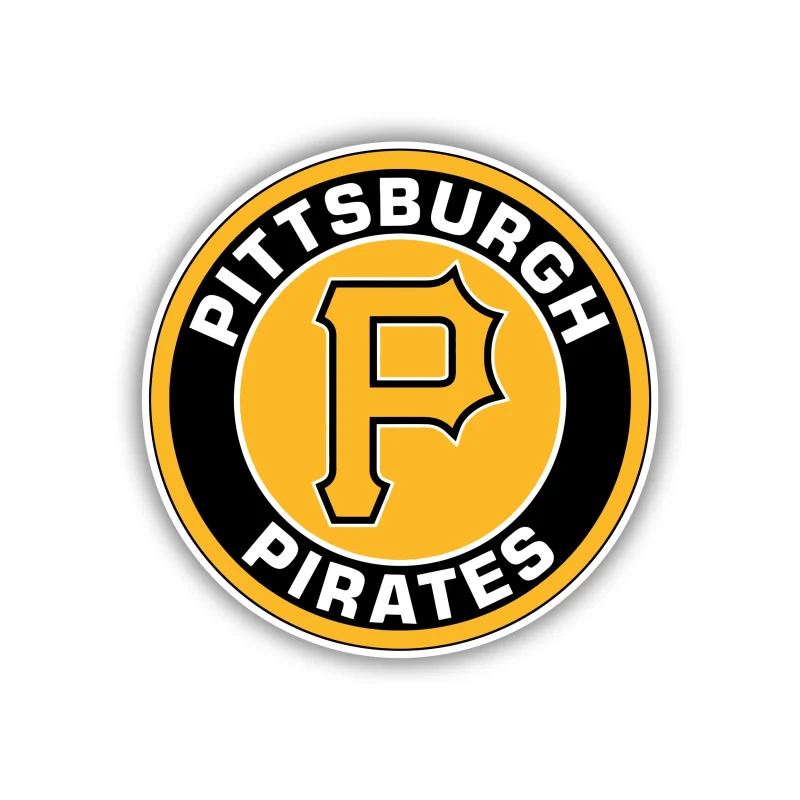 Pittsburgh Pirates - Yellow and Black Circle - Temporary Tattoo