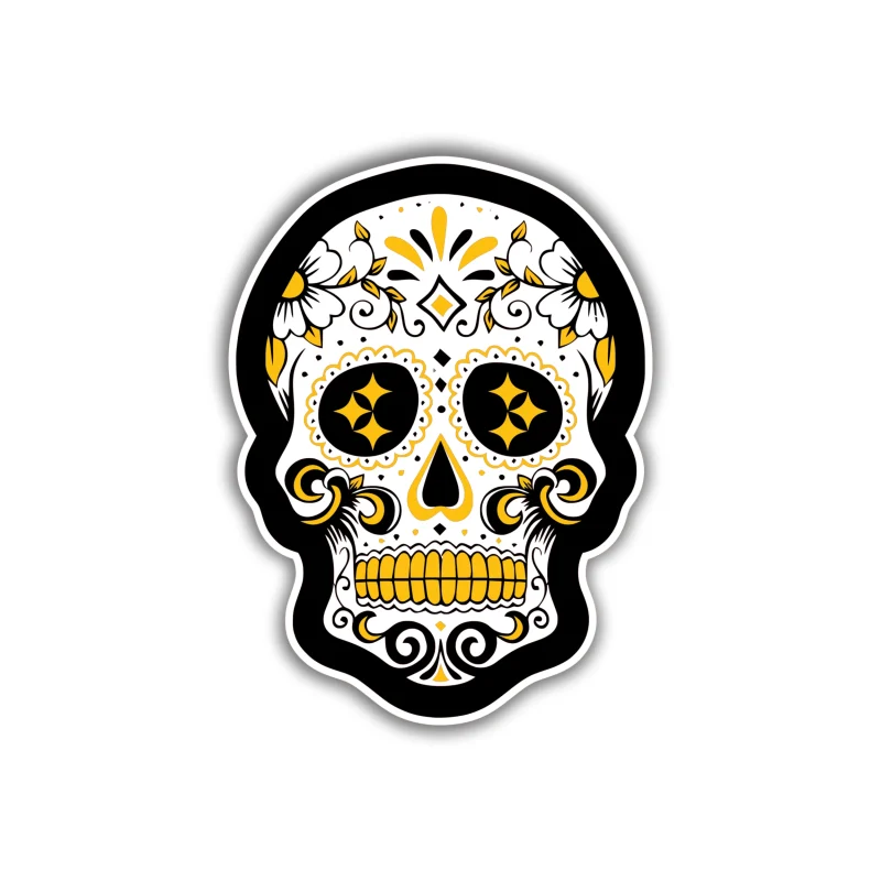 Pittsburgh Steelers - Skull - Temporary Tattoo