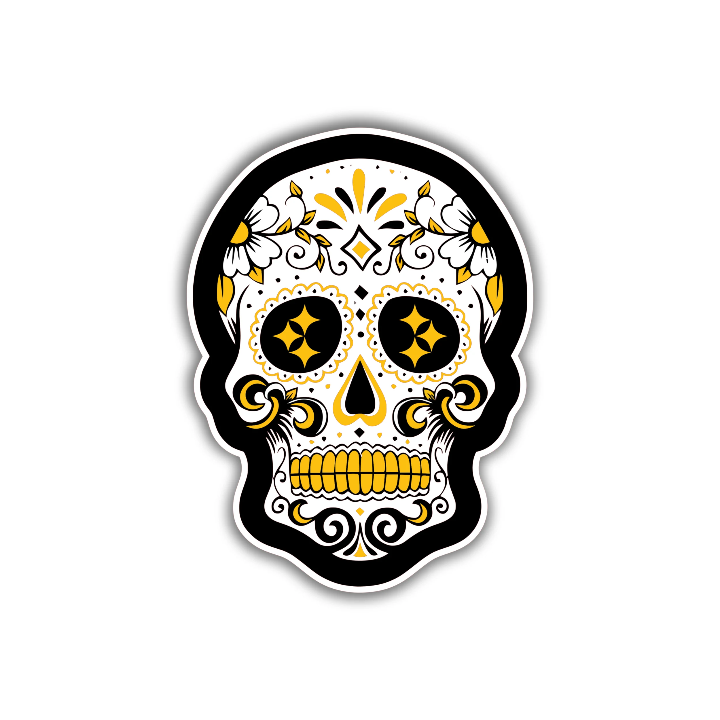 Pittsburgh Steelers - Skull - Temporary Tattoo